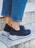 Slip-on sneakers τύπου κάλτσα με λάμψεις 416.LY507-F