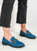 Loafers suede με μεταλλική αλυσίδα 396.M7315-C