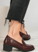 Loafers με τακούνι και matte υφή 396.D2731-L