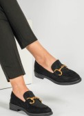 Loafers suede με μεταλλική αλυσίδα 396.M7315-C