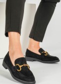 Loafers suede με μεταλλική αλυσίδα 396.M7315-C