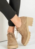 Chunky suede oxfords με κορδόνια 396.B7639-C