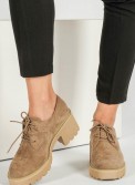 Chunky suede oxfords με κορδόνια 396.B7639-C