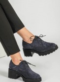 Chunky suede oxfords με κορδόνια 396.B7639-C