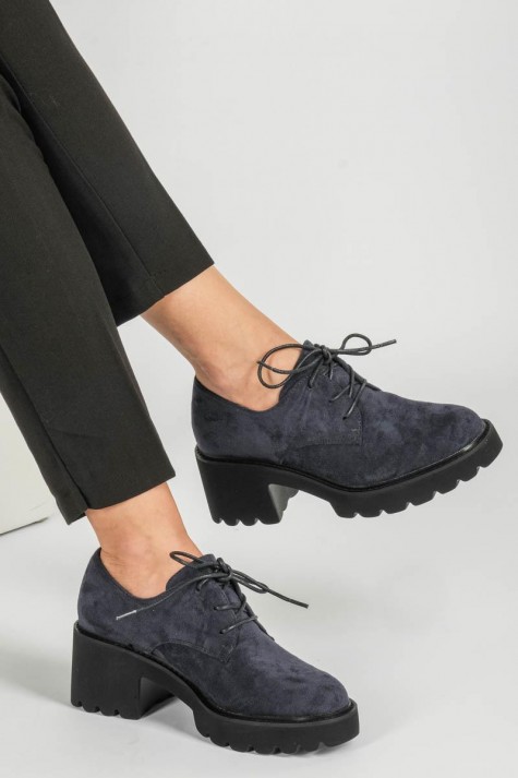 Chunky suede oxfords με κορδόνια 396.B7639-C