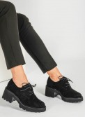 Chunky suede oxfords με κορδόνια 396.B7639-C