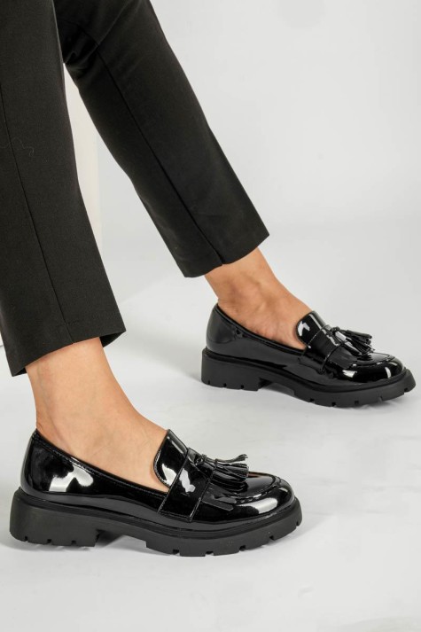 Loafers λουστρίνι με διακοσμητικό σχέδιο με κρόσσια 396.D2726-LU