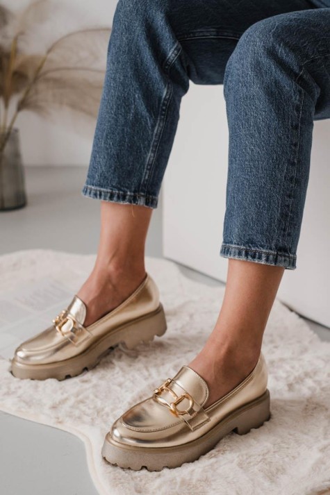 Chunky loafers με χρυσή αλυσίδα 330.D2710-L