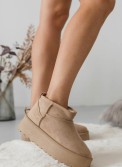 Suede μποτάκι με εσωτερική γούνα 376.B391-C