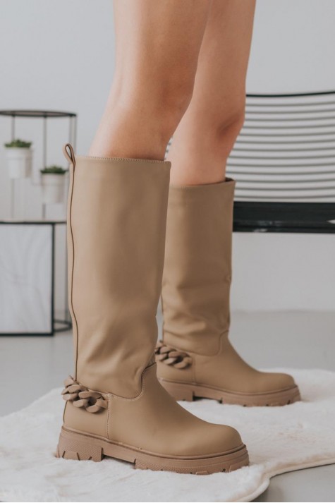 Casual chunky boots με αλυσίδα στο πίσω μέρος 425.SJ585-L