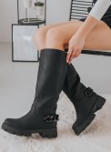 Casual chunky boots με αλυσίδα στο πίσω μέρος 425.SJ585-L