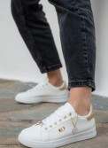 Tennis sneakers με κρακελέ υφή και αποσπώμενο διακοσμητικό 330.OX2515-L