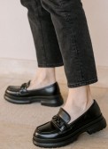 Chunky loafers λουστρίνι με μεταλλικό διακοσμητικό 330.LL1468-L