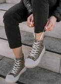 Δίσολα πάνινα sneakers μποτάκια 330.LY621-F