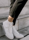 Δίσολα πάνινα sneakers μποτάκια 330.LY621-F