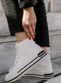 Δίσολα πάνινα sneakers μποτάκια 330.LY621-F