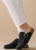 Fussbett suede clogs με τοκά 330.5008-C