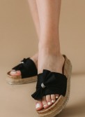 Suede flatforms με φιόγκο 424.568-1-C