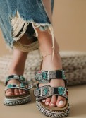 Boho style fussbett flatforms με δυο φάσες 431.HD-055-301-L