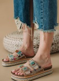 Boho style fussbett flatforms με δυο φάσες 431.HD-055-301-L