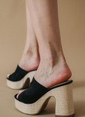 Suede mules με φαρδιά φάσα 431.L23603-C