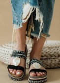 Boho style fussbett flatforms με διακοσμητικό 431.D0060-C