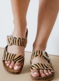 Fussbett animal print flatforms με δυο φάσες 330.S198-1-TR