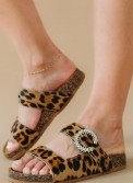 Fussbett animal print flatforms με δυο φάσες 330.S198-2-L