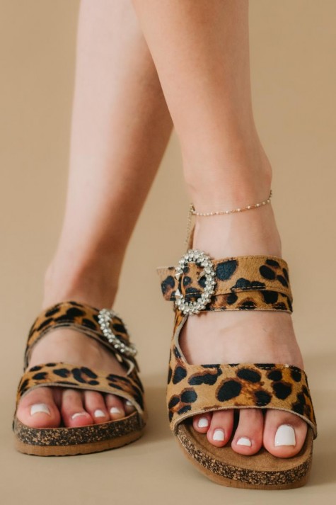 Fussbett animal print flatforms με δυο φάσες 330.S198-2-L