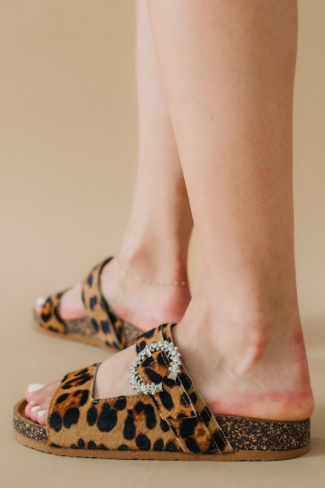 Fussbett animal print flatforms με δυο φάσες 330.S198-2-L