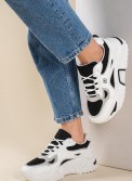 Chunky sneakers σε συνδυασμό υλικών 431.JR110-L