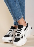 Chunky sneakers σε συνδυασμό υλικών 431.JR110-L