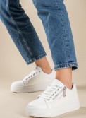 Δίσολα tennis sneakers με διακοσμητικό φερμουάρ στο πλάι 431.OX23370-L