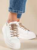 Δίσολα tennis sneakers με κορδόνια με στρας 431.LY681-L