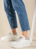 Δίσολα tennis sneakers με κορδόνια με στρας 431.LY681-L