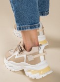 Chunky sneakers σε συνδυασμό χρωμάτων και υλικών 431.LY632-L