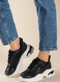 Chunky sneakers σε συνδυασμό χρωμάτων και υλικών 431.LY632-L