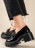 Block-heeled loafers με μεταλλικό διακοσμητικό 431.LT2408-L