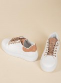 Δίσολα tennis sneakers με κορδόνια με στρας 431.OX23367-L