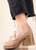 Block-heeled suede loafers 431.2M7-D8269-01-C