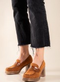 Block-heeled suede loafers 431.2M7-D8269-01-C