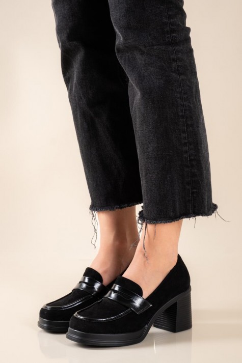 Block-heeled suede loafers 431.2M7-D8269-01-C