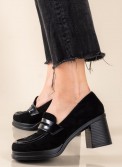 Block-heeled suede loafers 431.2M7-D8269-01-C