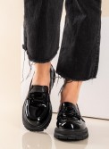 Loafers λουστρίνι με διακοσμητική αγκράφα 431.OM6641-LU