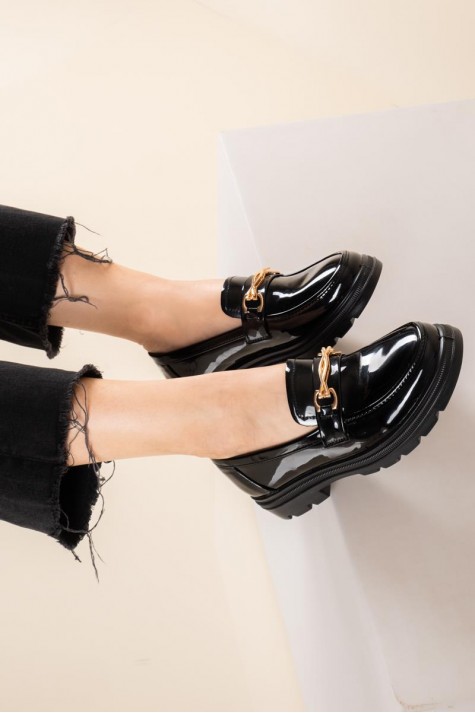 Chunky loafers με χρυσή αλυσίδα 431.5520-13-LU