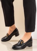 RAGAZZA Δερμάτινο loafer με χρυσή αλυσίδα 331.0466-L