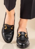 RAGAZZA Δερμάτινο loafer με χρυσή αλυσίδα 331.0466-L