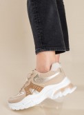 Chunky sneakers σε συνδυασμό υλικών 431.LY697-L