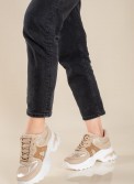 Chunky sneakers σε συνδυασμό υλικών 431.LY697-L