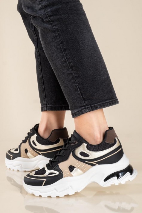 Chunky sneakers σε συνδυασμό υλικών 431.LY697-L